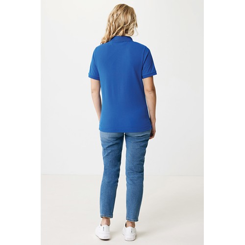 azulón IQONIQ Yosemite Polo Pique Unisex Algodón Reciclado