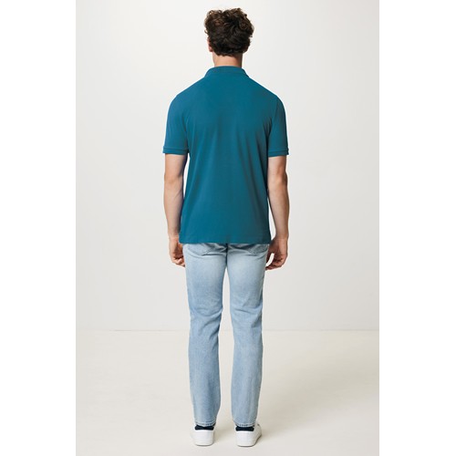 azul azulado profundo IQONIQ Yosemite Polo Pique Unisex Algodón Reciclado