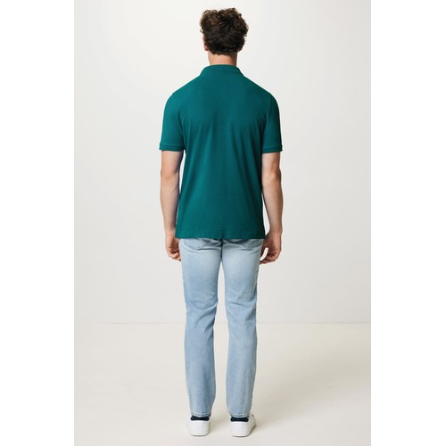 verdigris Polo IQONIQ Yosemite de algodón reciclado