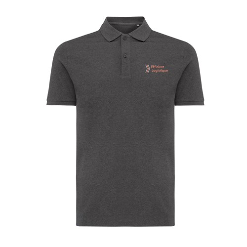 antracita chiné IQONIQ Yosemite Polo Piqué Unisex Algodón Reciclado