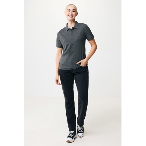 antracita chiné IQONIQ Yosemite Polo Piqué Unisex Algodón Reciclado