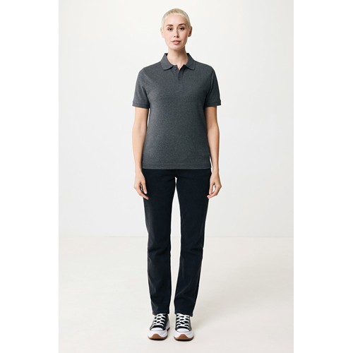 antracita chiné IQONIQ Yosemite Polo Piqué Unisex Algodón Reciclado