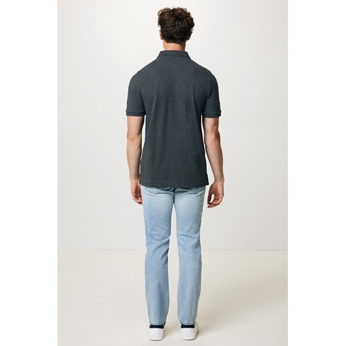 antracita chiné IQONIQ Yosemite Polo Piqué Unisex Algodón Reciclado