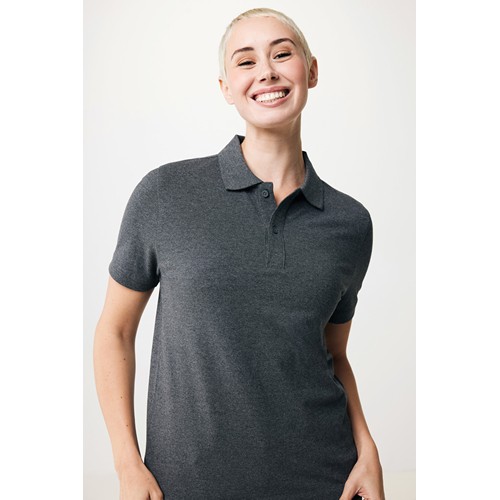 antracita chiné IQONIQ Yosemite Polo Piqué Unisex Algodón Reciclado