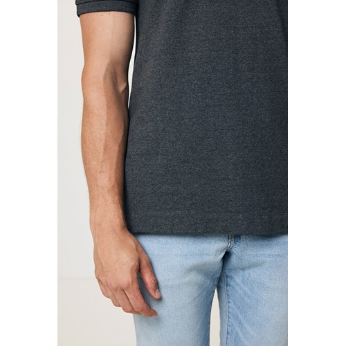 antracita chiné IQONIQ Yosemite Polo Piqué Unisex Algodón Reciclado