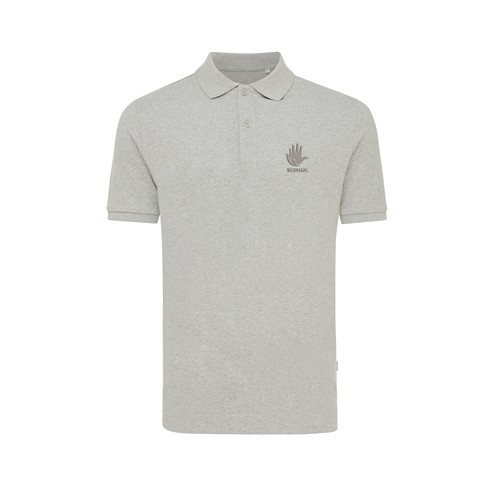 gris chiné IQONIQ Yosemite Polo Piqué Unisex Algodón Reciclado