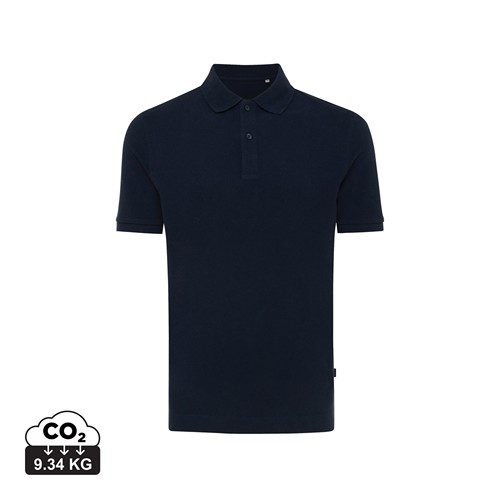 azul marino IQONIQ Yosemite Polo Piqué Unisex Algodón Reciclado