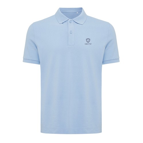 azul celeste IQONIQ Yosemite Polo Piqué Unisex Algodón Reciclado