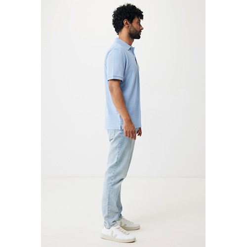 azul celeste IQONIQ Yosemite Polo Piqué Unisex Algodón Reciclado