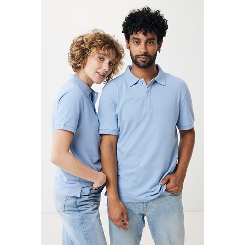 azul celeste IQONIQ Yosemite Polo Piqué Unisex Algodón Reciclado