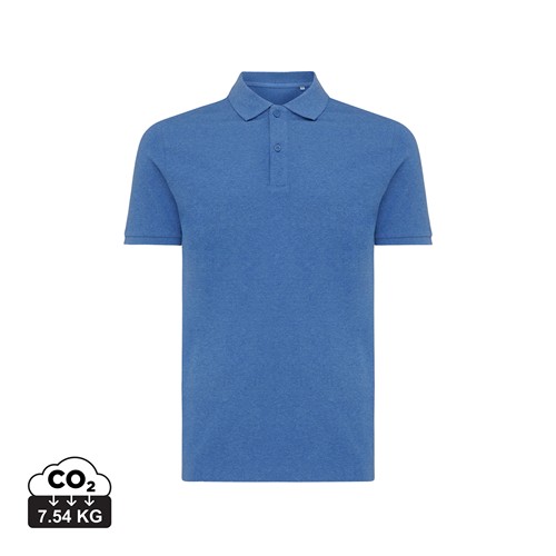 azul chiné IQONIQ Yosemite Polo Piqué Unisex Algodón Reciclado