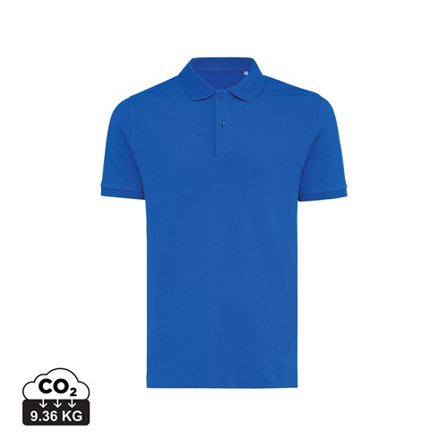 azulón IQONIQ Yosemite Polo Piqué Unisex Algodón Reciclado