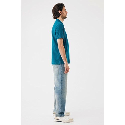 azul azulado profundo IQONIQ Yosemite Polo Piqué Unisex Algodón Reciclado