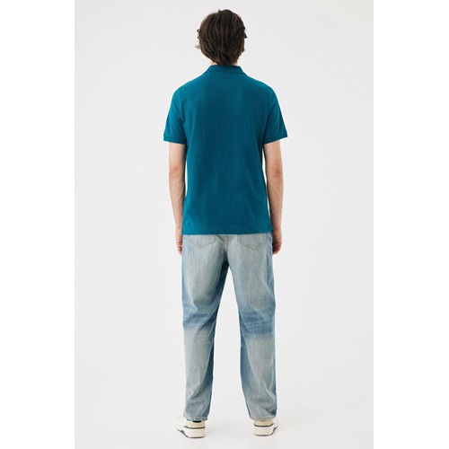 azul azulado profundo IQONIQ Yosemite Polo Piqué Unisex Algodón Reciclado