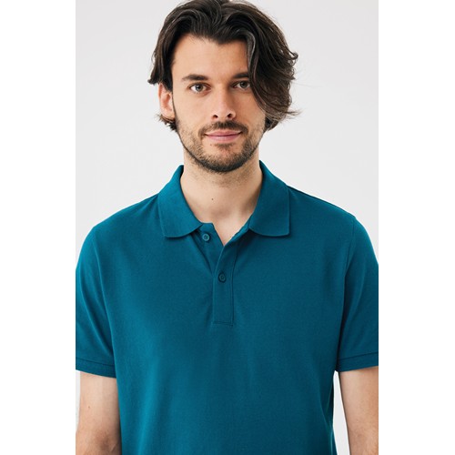 azul azulado profundo IQONIQ Yosemite Polo Piqué Unisex Algodón Reciclado