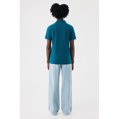 azul azulado profundo IQONIQ Yosemite Polo Piqué Unisex Algodón Reciclado