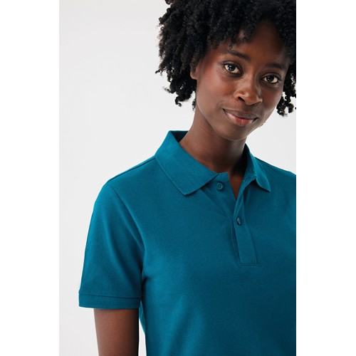 azul azulado profundo IQONIQ Yosemite Polo Piqué Unisex Algodón Reciclado