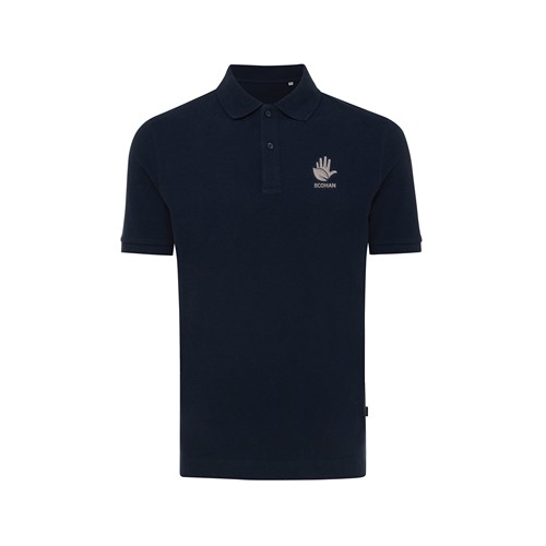 azul marino IQONIQ Yosemite Polo Piqué Unisex Algodón Reciclado