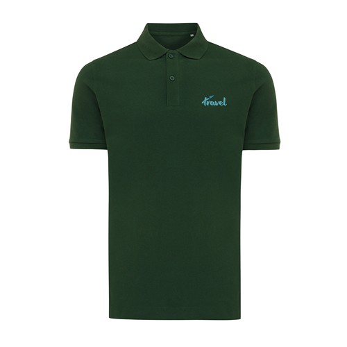 verde bosque IQONIQ Yosemite Polo Piqué Unisex Algodón Reciclado