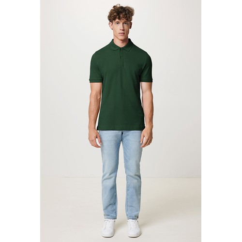 verde bosque IQONIQ Yosemite Polo Piqué Unisex Algodón Reciclado