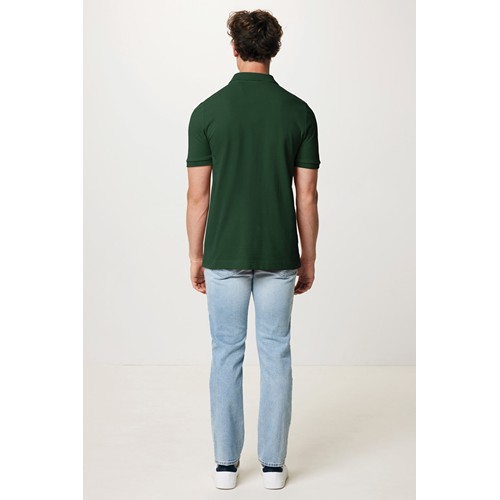 verde bosque IQONIQ Yosemite Polo Piqué Unisex Algodón Reciclado
