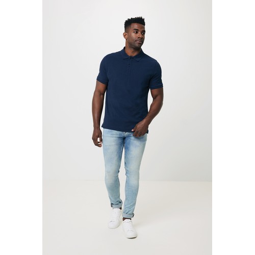 azul marino Polo IQONIQ Yosemite de algodón reciclado