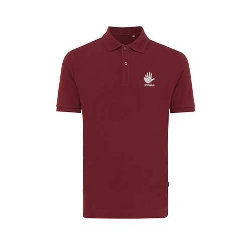burdeos IQONIQ Yosemite Polo Pique Unisex Algodón Reciclado