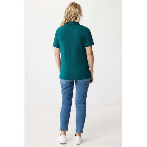 verdigris Polo IQONIQ Yosemite de algodón reciclado