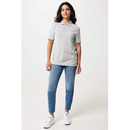 gris chiné Polo IQONIQ Yosemite de algodón reciclado