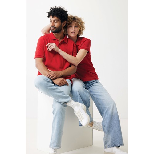 red Polo IQONIQ Yosemite de algodón reciclado