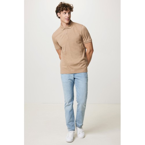 marron chiné Polo IQONIQ Yosemite de algodón reciclado