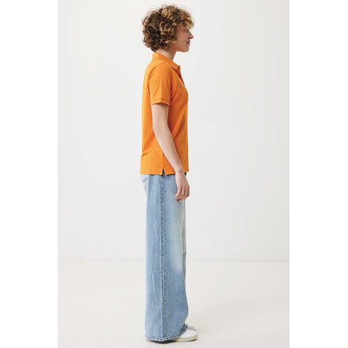 naranja vivo Polo IQONIQ Yosemite de algodón reciclado
