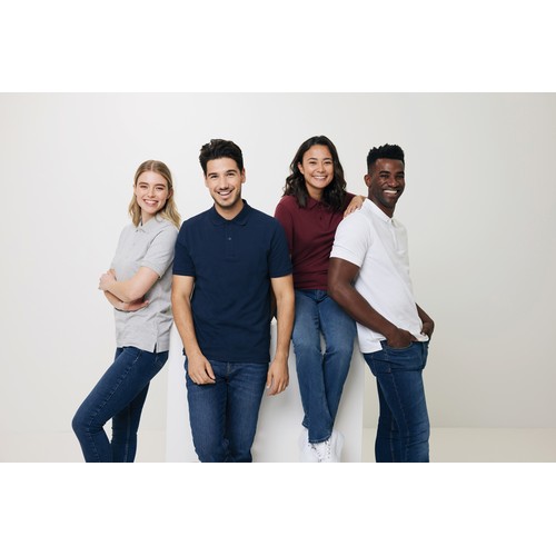 burdeos Polo IQONIQ Yosemite de algodón reciclado