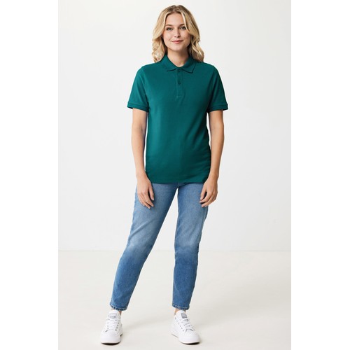 verdigris Polo IQONIQ Yosemite de algodón reciclado