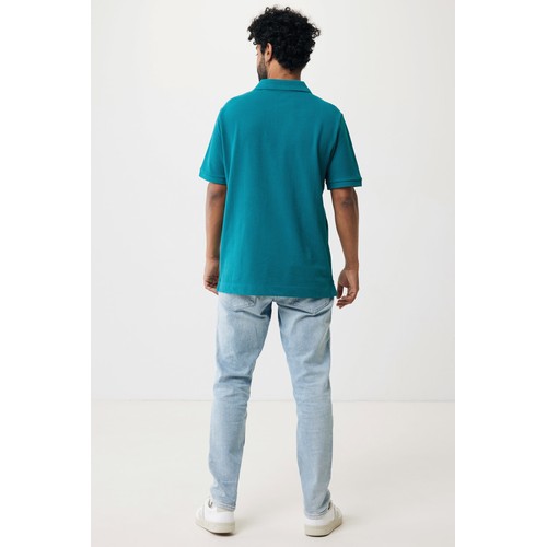 verdigris Polo IQONIQ Yosemite de algodón reciclado