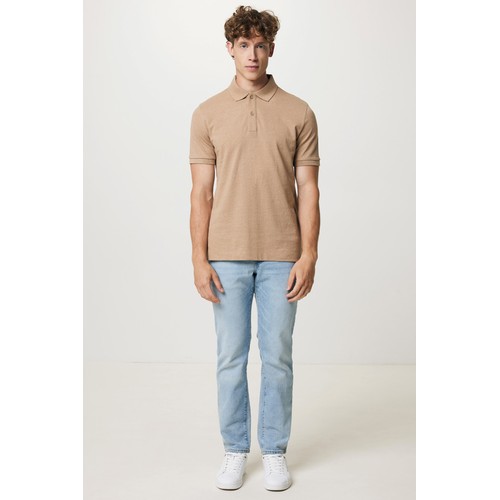 marron chiné Polo IQONIQ Yosemite de algodón reciclado