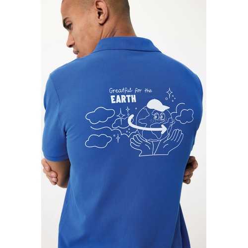 azulón Polo IQONIQ Yosemite de algodón reciclado