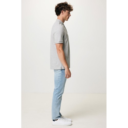 gris chiné Polo IQONIQ Yosemite de algodón reciclado