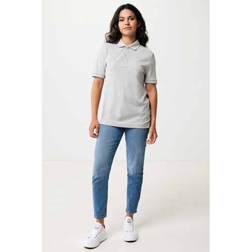 gris chiné IQONIQ Yosemite Polo Pique Unisex Algodón Reciclado