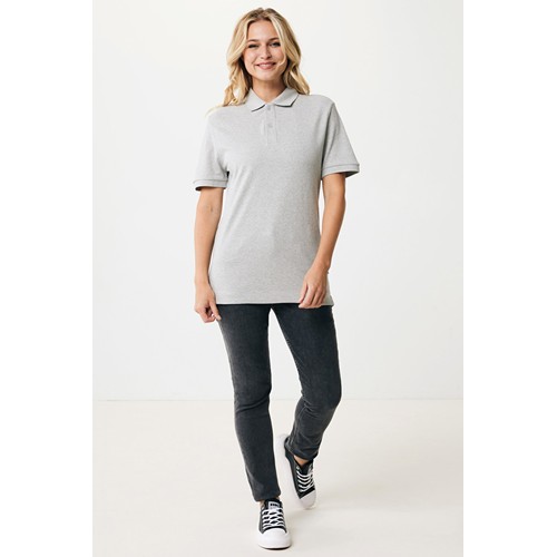gris chiné IQONIQ Yosemite Polo Pique Unisex Algodón Reciclado