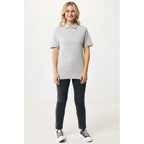 gris chiné IQONIQ Yosemite Polo Pique Unisex Algodón Reciclado