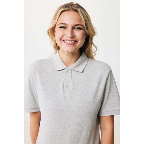 gris chiné IQONIQ Yosemite Polo Pique Unisex Algodón Reciclado
