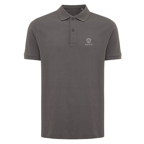 antracita IQONIQ Yosemite Polo Piqué Unisex Algodón Reciclado