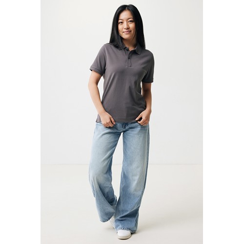 antracita IQONIQ Yosemite Polo Piqué Unisex Algodón Reciclado
