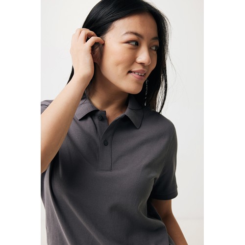 antracita IQONIQ Yosemite Polo Piqué Unisex Algodón Reciclado