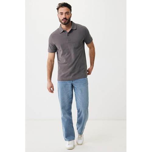 antracita IQONIQ Yosemite Polo Piqué Unisex Algodón Reciclado