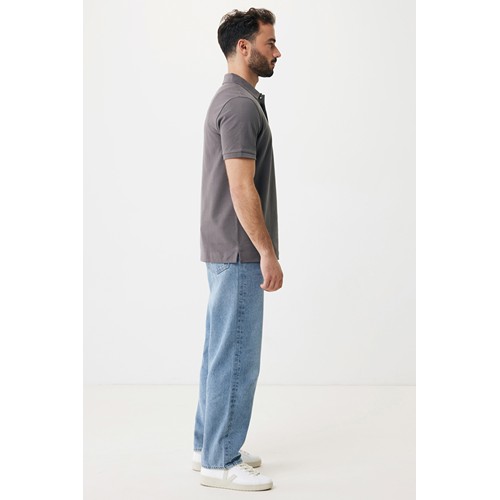 antracita IQONIQ Yosemite Polo Piqué Unisex Algodón Reciclado