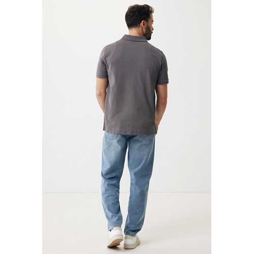 antracita IQONIQ Yosemite Polo Piqué Unisex Algodón Reciclado