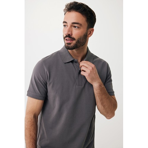 antracita IQONIQ Yosemite Polo Piqué Unisex Algodón Reciclado