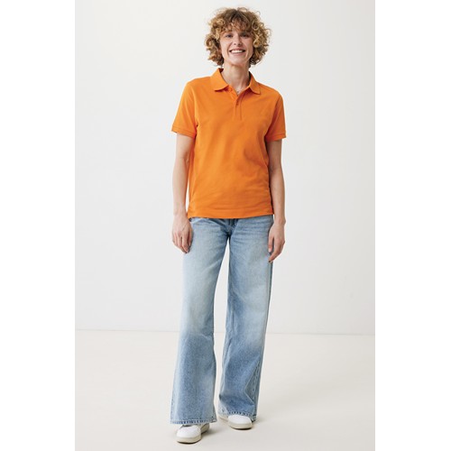 orange IQONIQ Yosemite Polo Piqué Unisex Algodón Reciclado